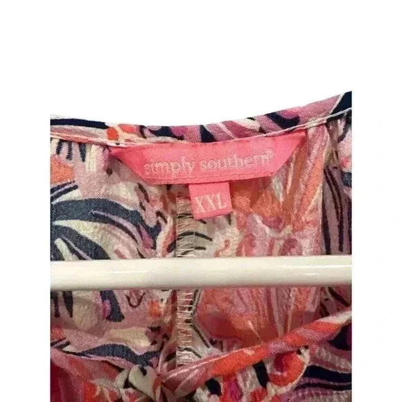 Simply Southern Gather Blouse with Bell Sleeves Size XXL, Pre-Owned - Picture 5 of 8